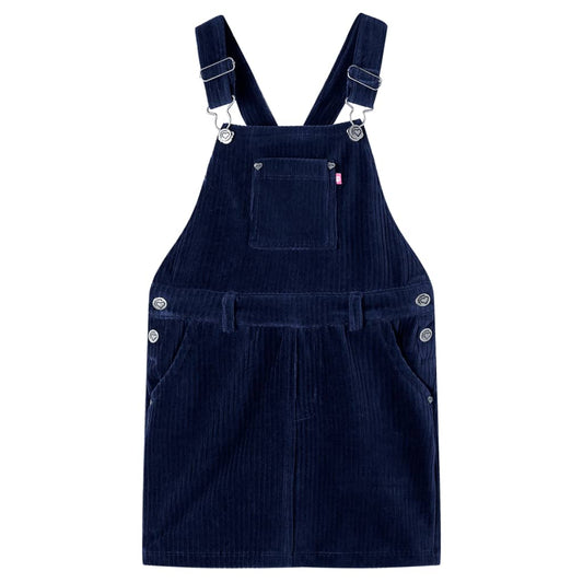 Kids' Overall Dress Corduroy Navy 128