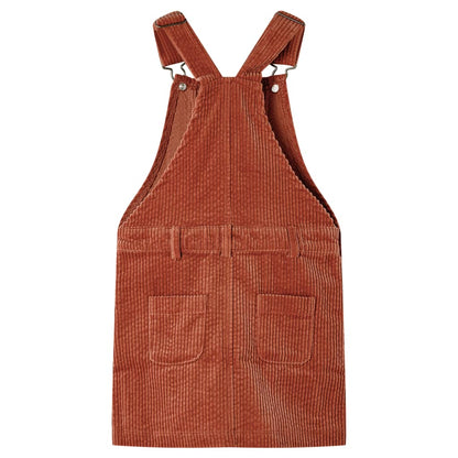 Kids' Overall Dress Corduroy Cognac 116