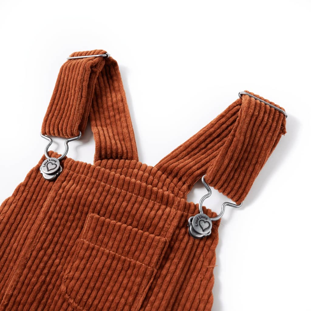 Kids' Overall Dress Corduroy Cognac 116