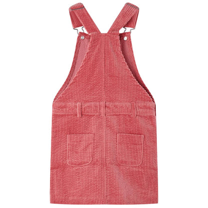 Kids' Overall Dress Corduroy Pink 104