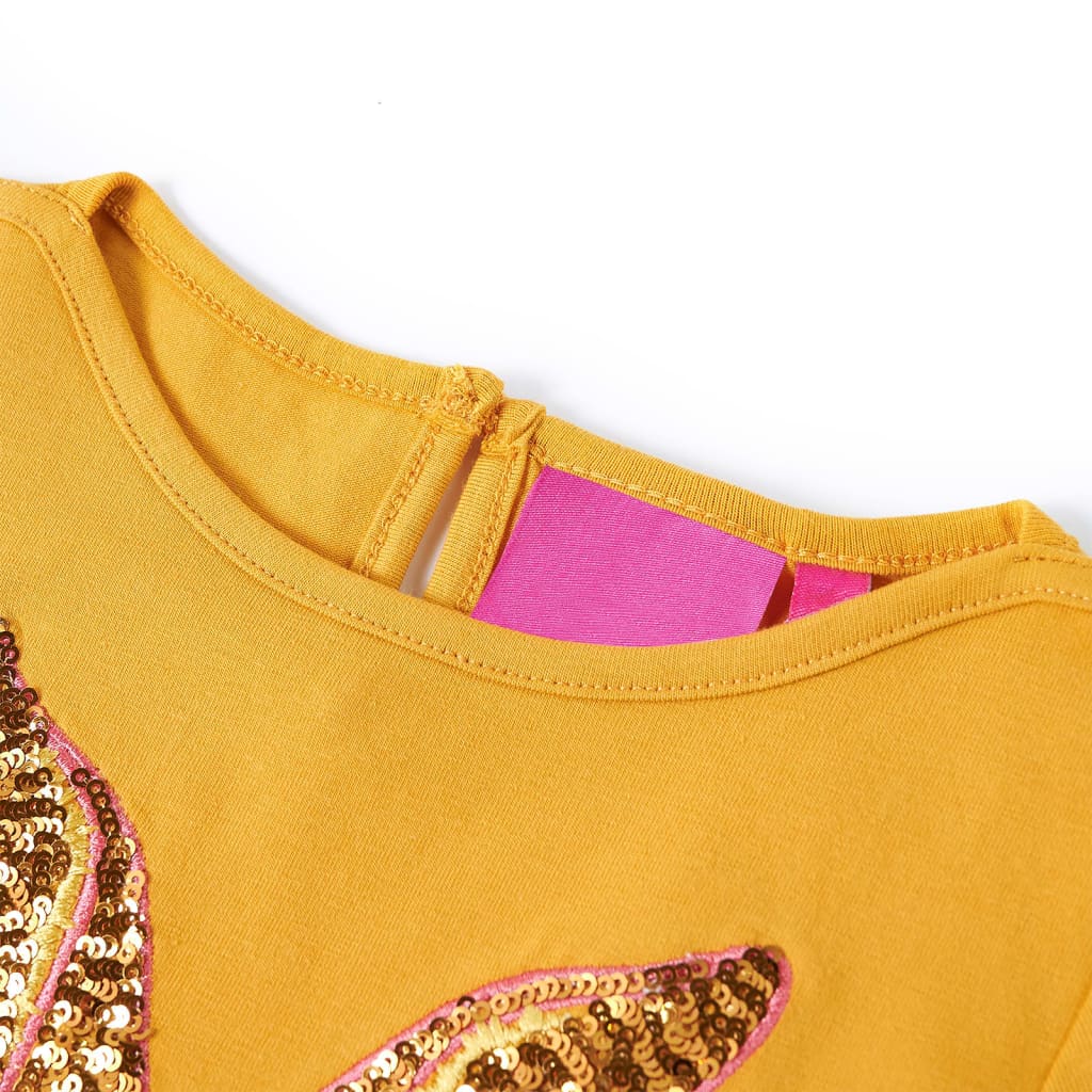 Kids' T-shirt with Long Sleeves Ochre 104