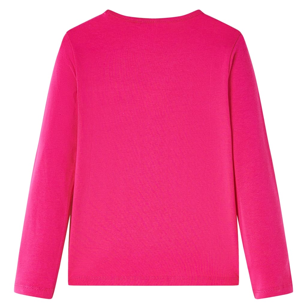 Kids' T-shirt with Long Sleeves Bright Pink 104