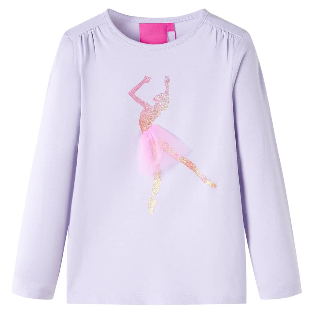 Kids' T-shirt with Long Sleeves Light Lilac 104