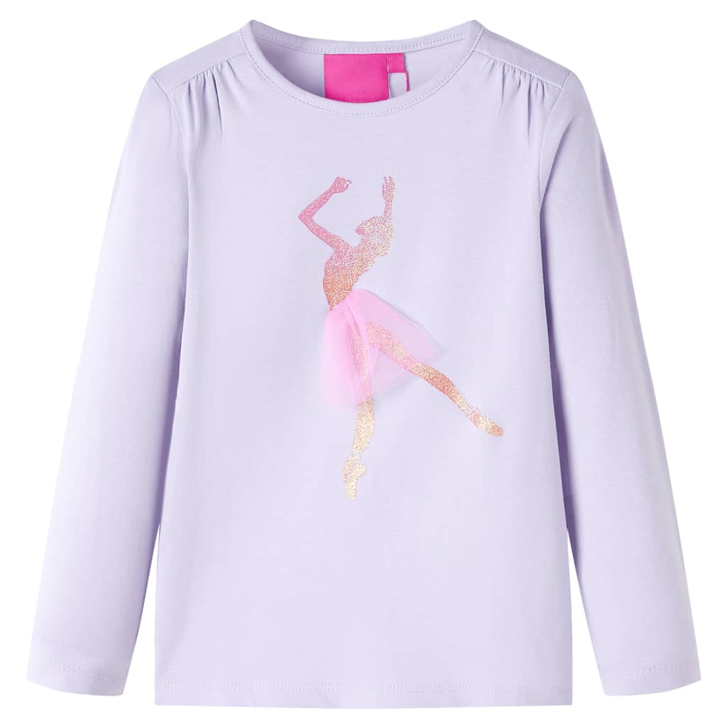 Kids' T-shirt with Long Sleeves Light Lilac 116