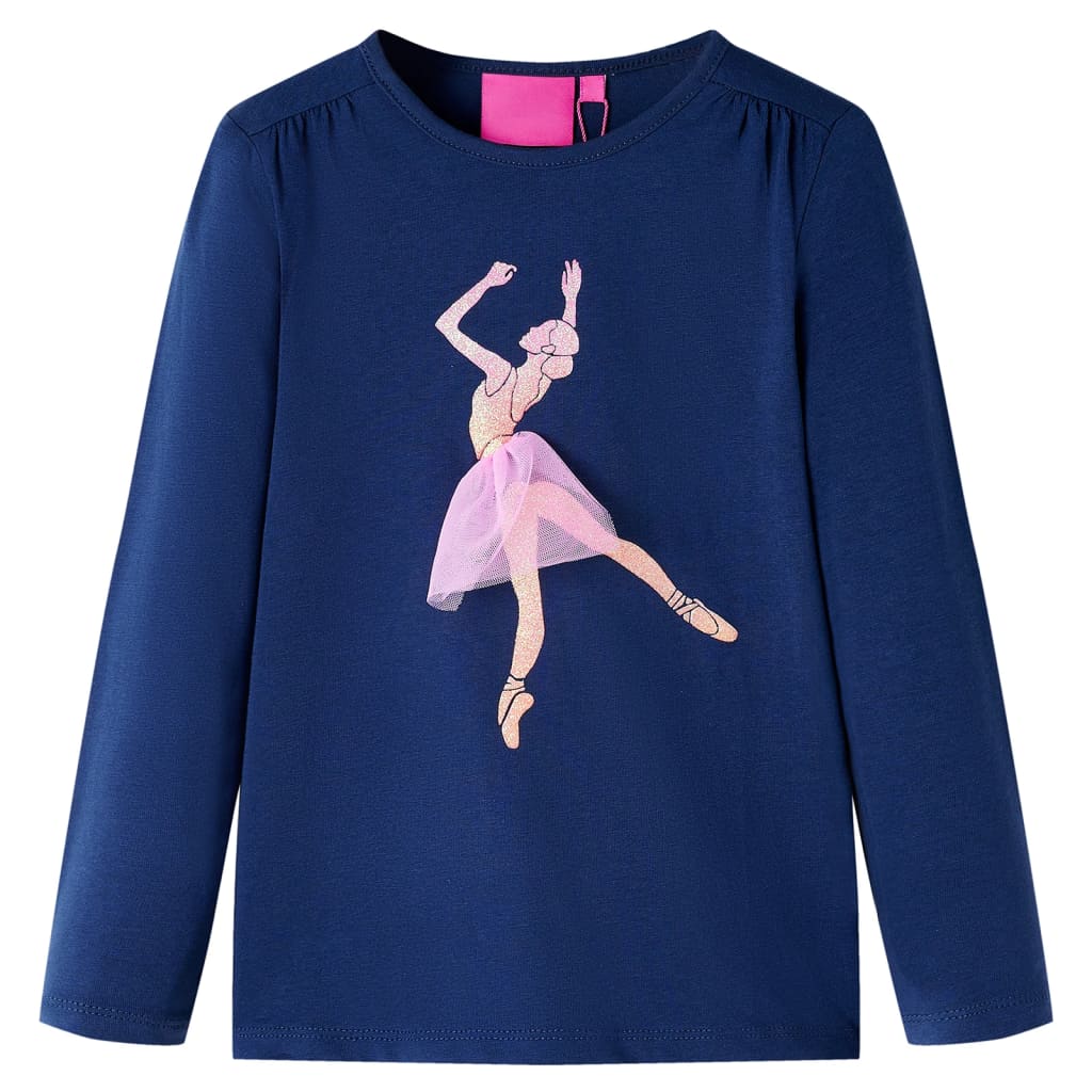 Kids' T-shirt with Long Sleeves Navy 92