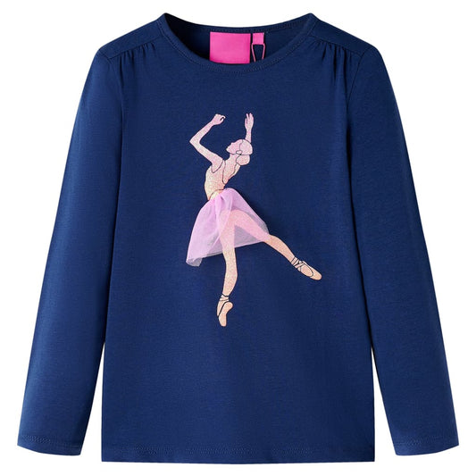 Kids' T-shirt with Long Sleeves Navy 104