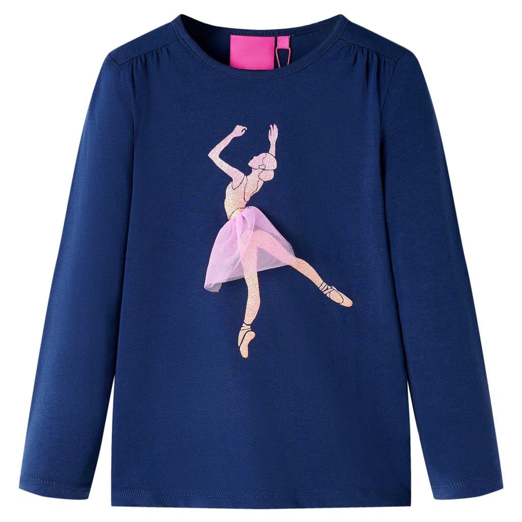 Kids' T-shirt with Long Sleeves Navy 116