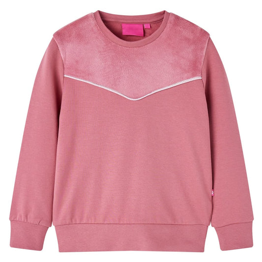 Kids' Sweatshirt Velvet Patchwork Raspberry 116