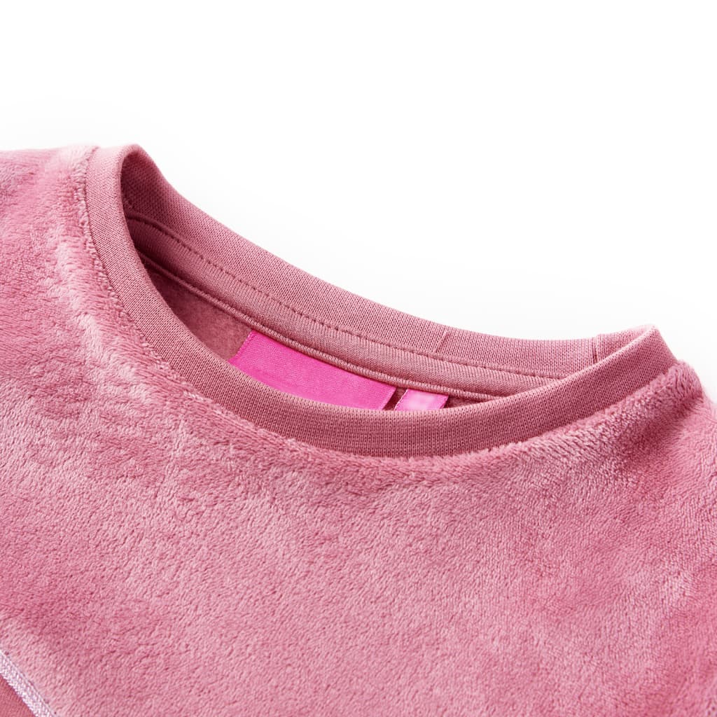 Kids' Sweatshirt Velvet Patchwork Raspberry 140