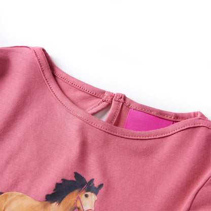 Kids' T-shirt with Long Sleeves Old Pink 104