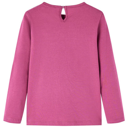 Kids' T-shirt with Long Sleeves Raspberry 116