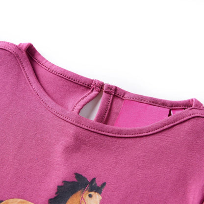 Kids' T-shirt with Long Sleeves Raspberry 116