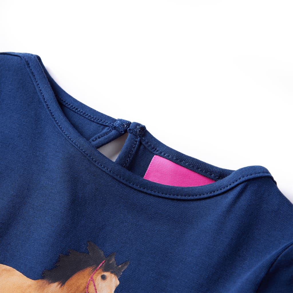 Kids' T-shirt with Long Sleeves Navy Blue 104