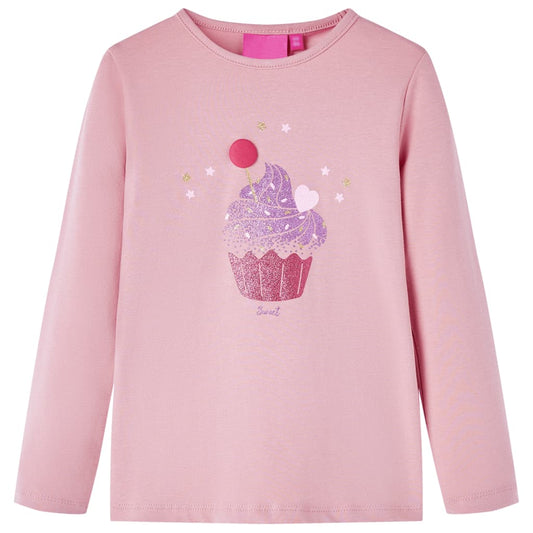 Kids' T-shirt with Long Sleeves Light Pink 92