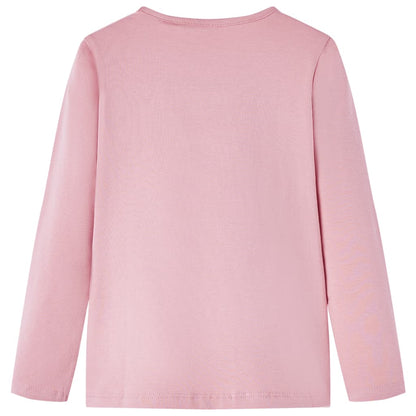 Kids' T-shirt with Long Sleeves Light Pink 116