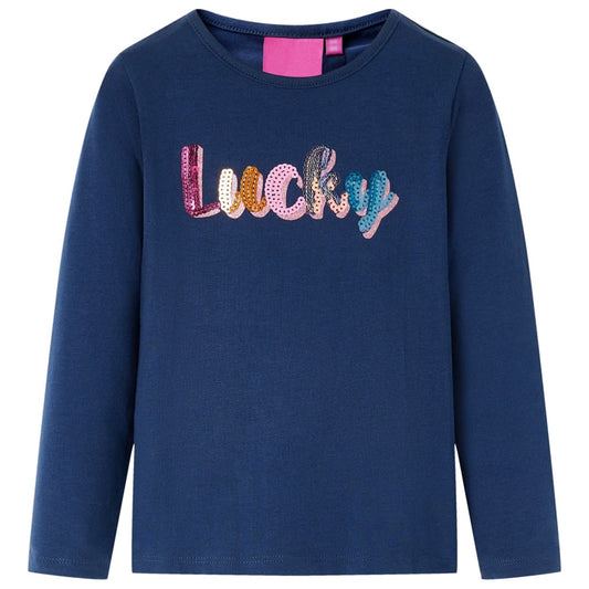 Kids' T-shirt with Long Sleeves Navy Blue 104