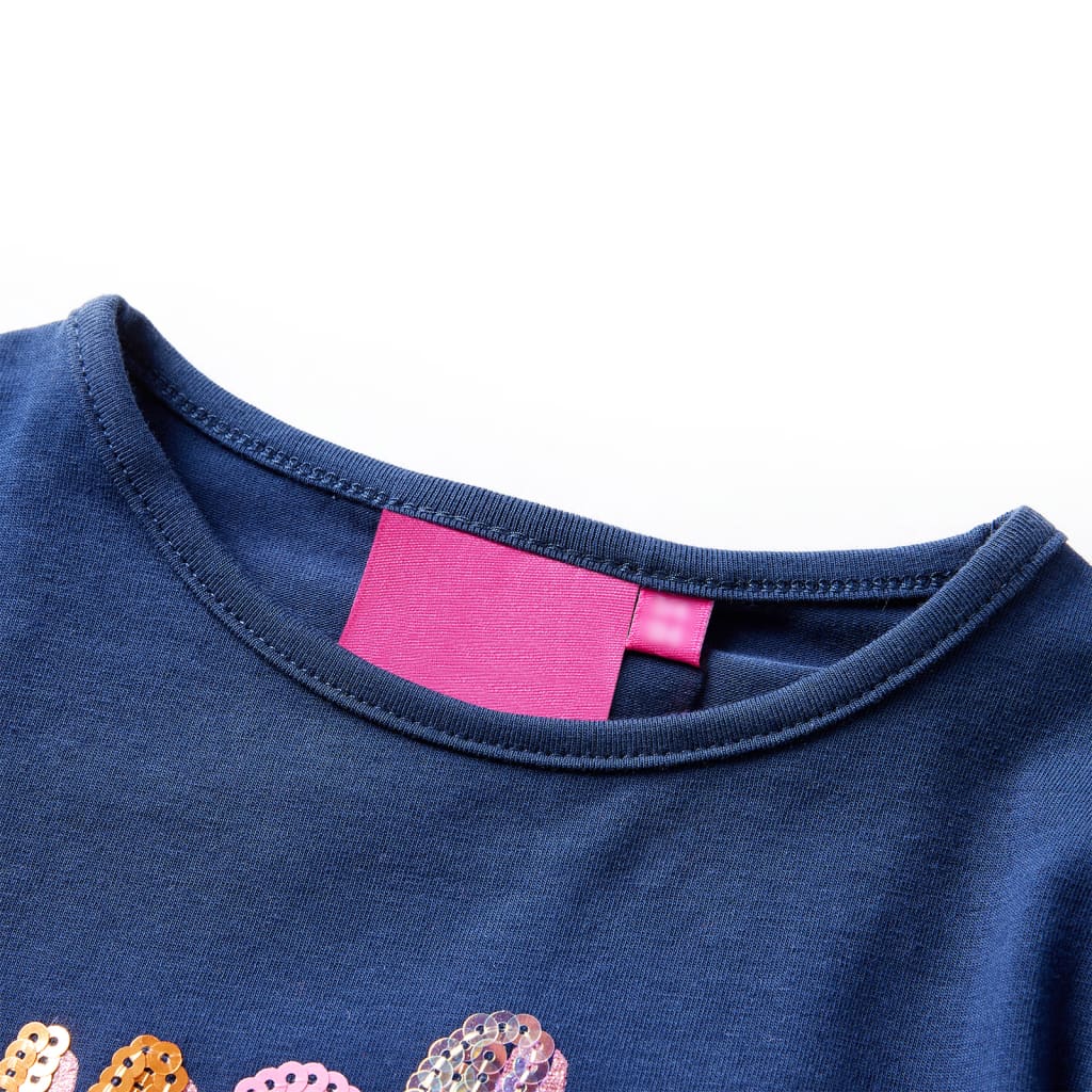 Kids' T-shirt with Long Sleeves Navy Blue 104