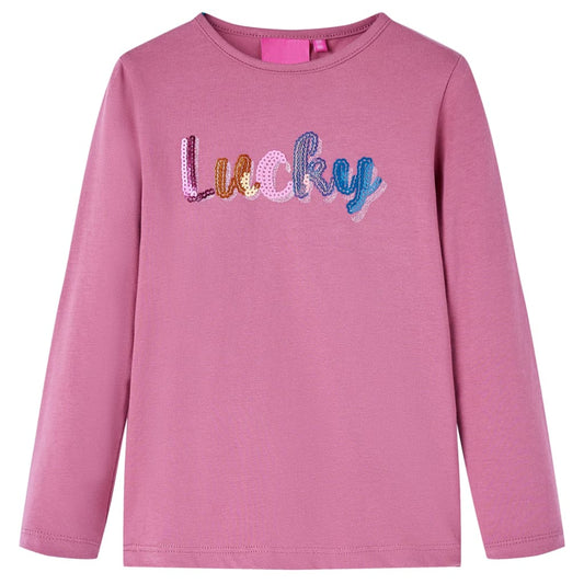 Kids' T-shirt with Long Sleeves Raspberry 92