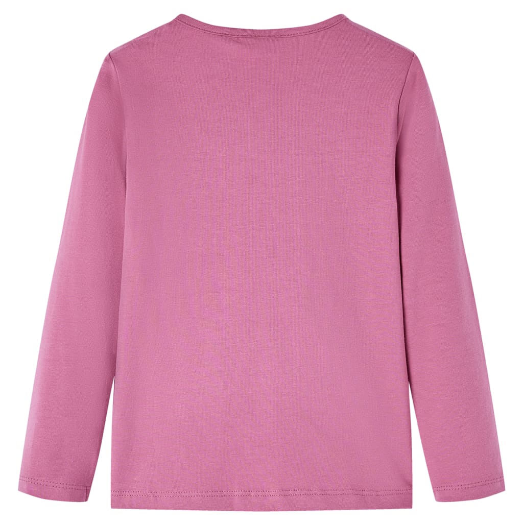 Kids' T-shirt with Long Sleeves Raspberry 92