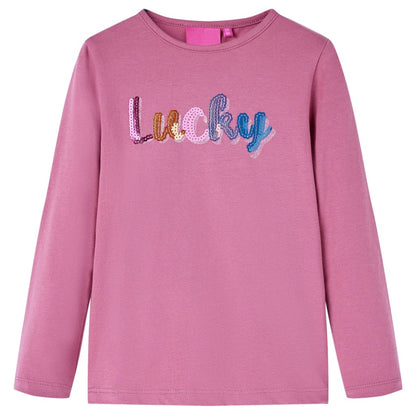 Kids' T-shirt with Long Sleeves Raspberry 104