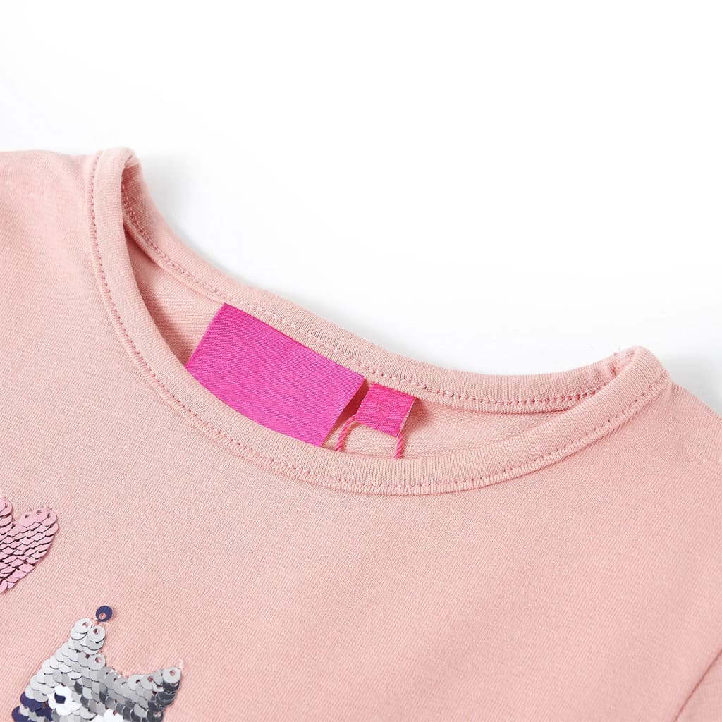 Kids' T-shirt with Long Sleeves Light Pink 92