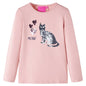 Kids' T-shirt with Long Sleeves Light Pink 116