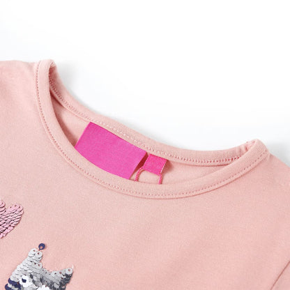 Kids' T-shirt with Long Sleeves Light Pink 128