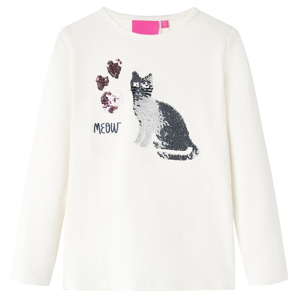 Kids' T-shirt with Long Sleeves Ecru 92