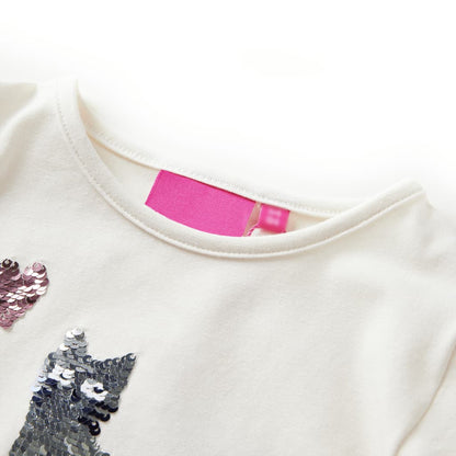 Kids' T-shirt with Long Sleeves Ecru 92