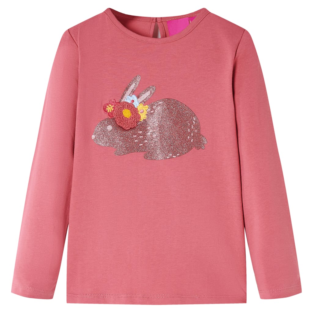 Kids' T-shirt with Long Sleeves Old Pink 92