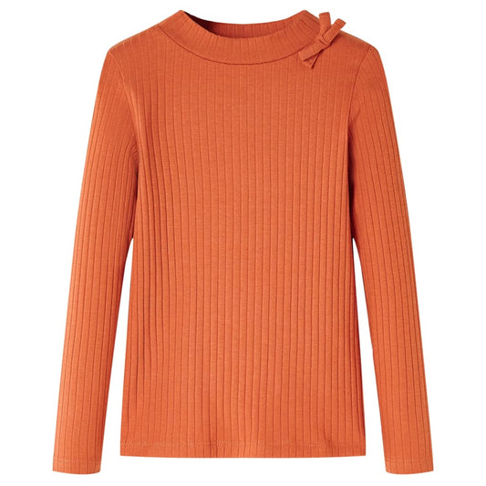 Kids' T-shirt with Long Sleeves Burnt Orange 104