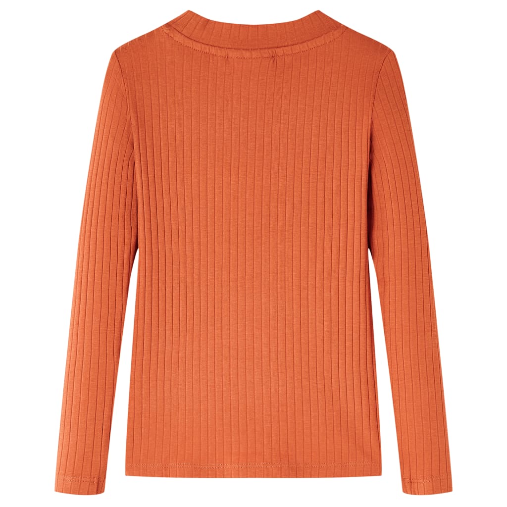 Kids' T-shirt with Long Sleeves Burnt Orange 128