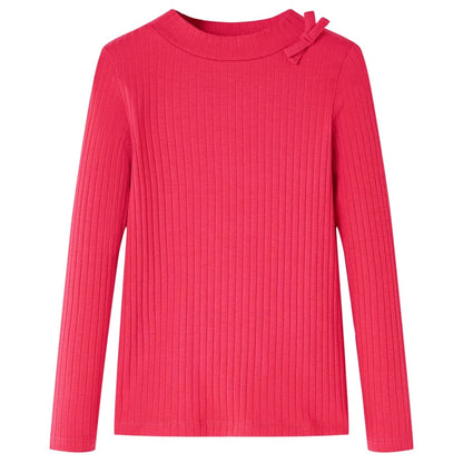 Kids' T-shirt with Long Sleeves Bright Pink 128