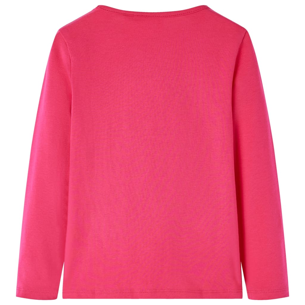 Kids' T-shirt with Long Sleeves Bright Pink 92