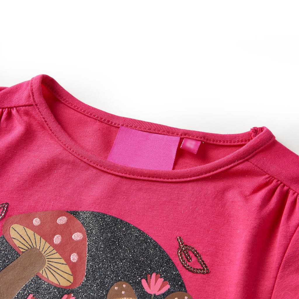 Kids' T-shirt with Long Sleeves Bright Pink 104