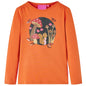 Kids' T-shirt with Long Sleeves Burnt Orange 92