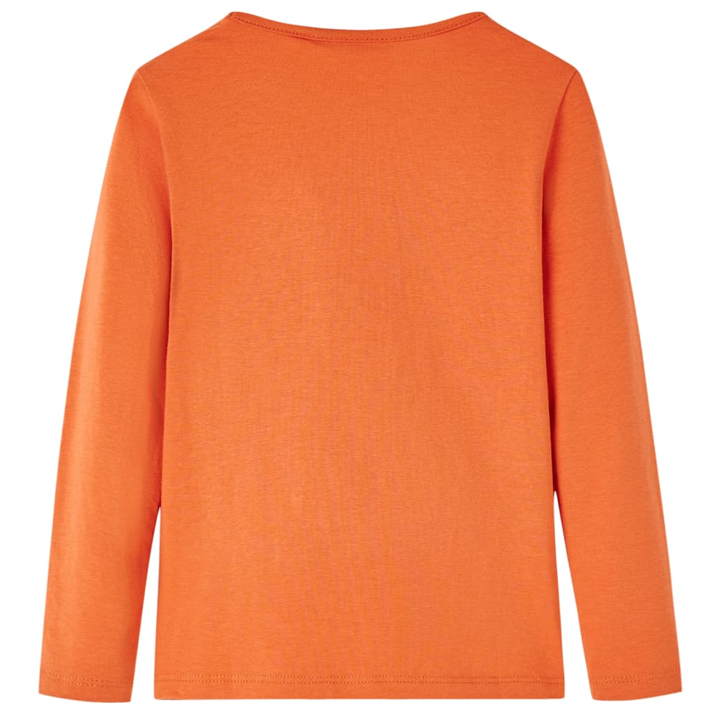 Kids' T-shirt with Long Sleeves Burnt Orange 92