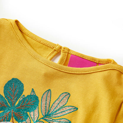 Kids' T-shirt with Long Sleeves Ochre 92