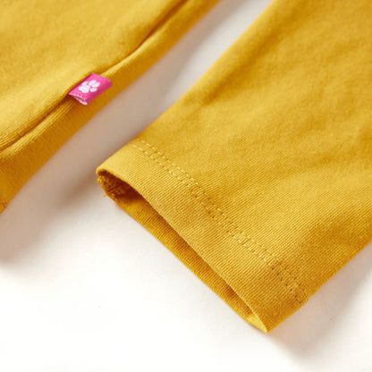 Kids' T-shirt with Long Sleeves Ochre 116