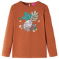 Kids' T-shirt with Long Sleeves Cognac 92