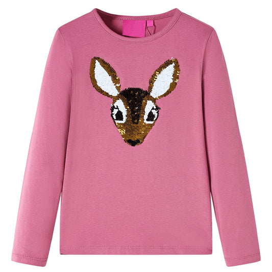 Kids' T-shirt with Long Sleeves Raspberry 92