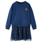 Kids' Dress with Long Sleeves Navy 128