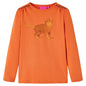 Kids' T-shirt with Long Sleeves Burnt Orange 92