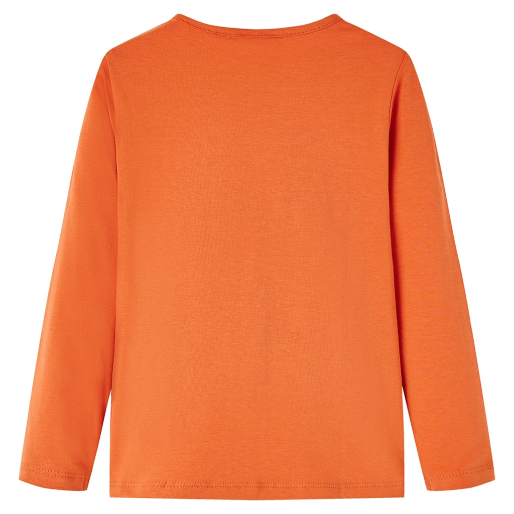 Kids' T-shirt with Long Sleeves Burnt Orange 92