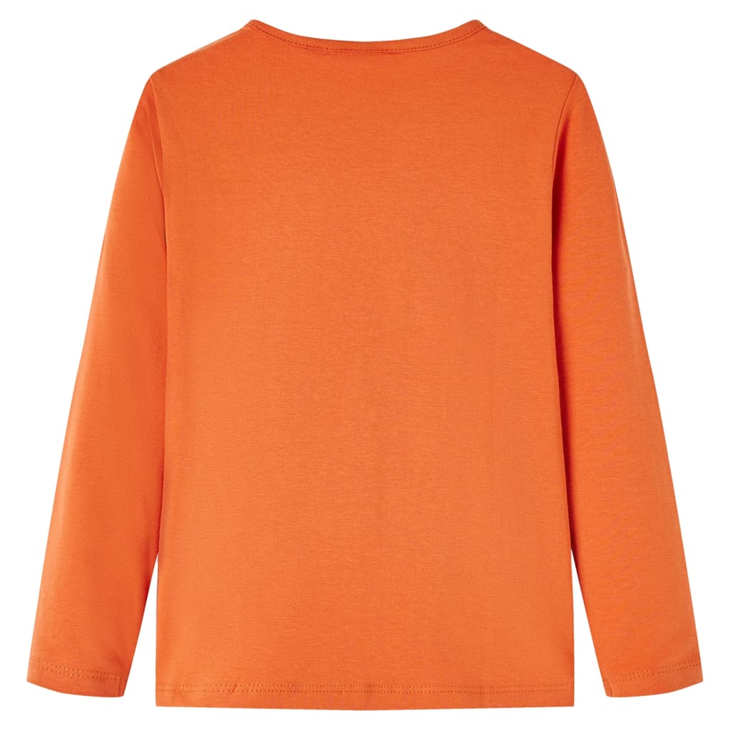 Kids' T-shirt with Long Sleeves Burnt Orange 116