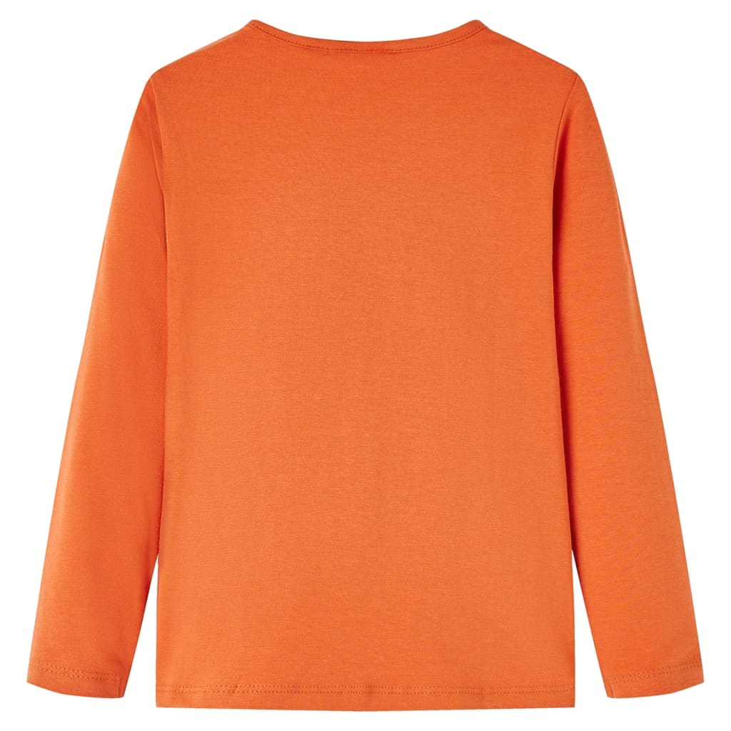 Kids' T-shirt with Long Sleeves Burnt Orange 140