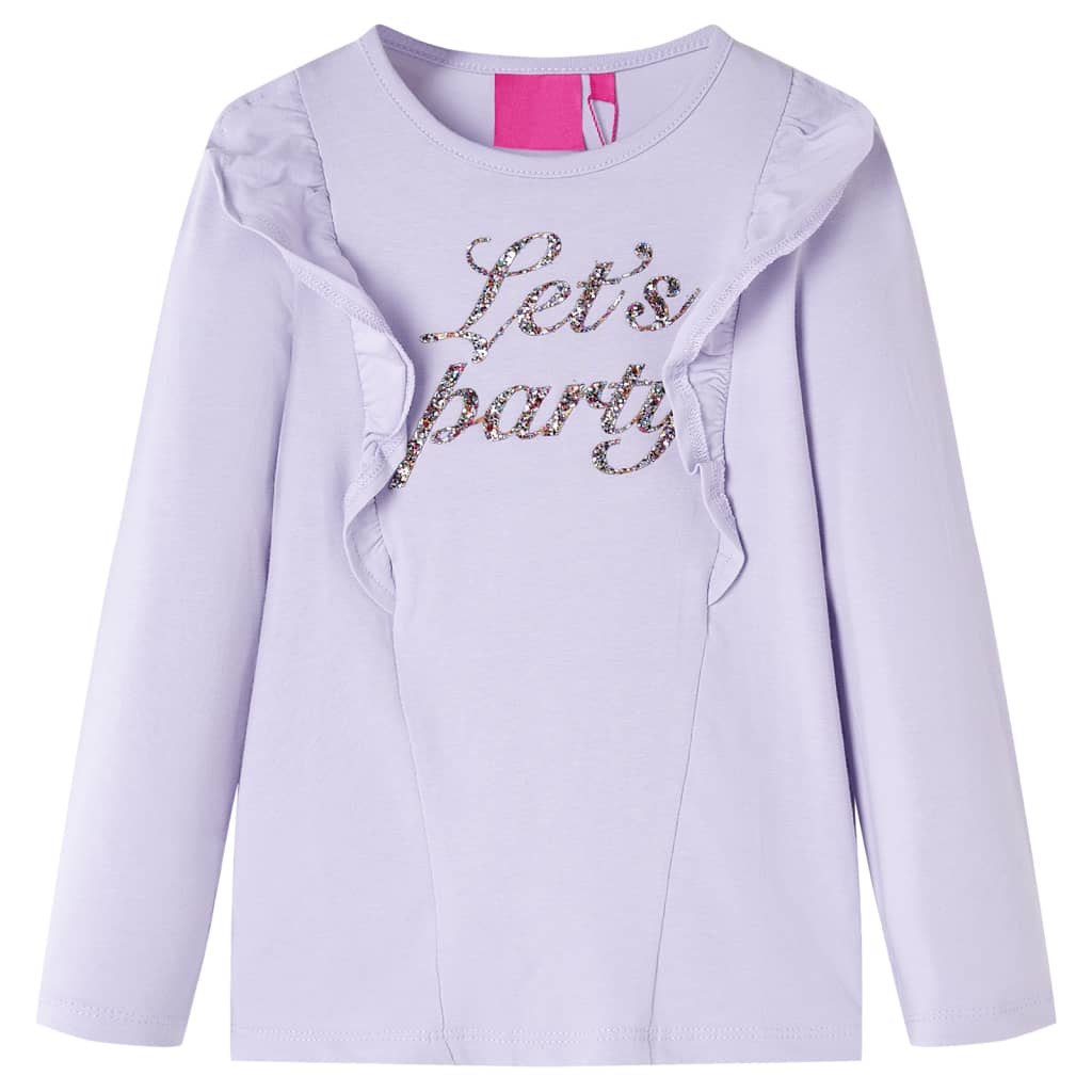 Kids' T-shirt with Long Sleeves Light Lilac 92