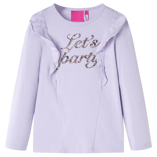 Kids' T-shirt with Long Sleeves Light Lilac 92