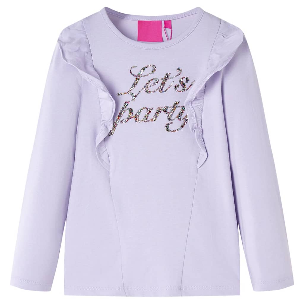 Kids' T-shirt with Long Sleeves Light Lilac 116