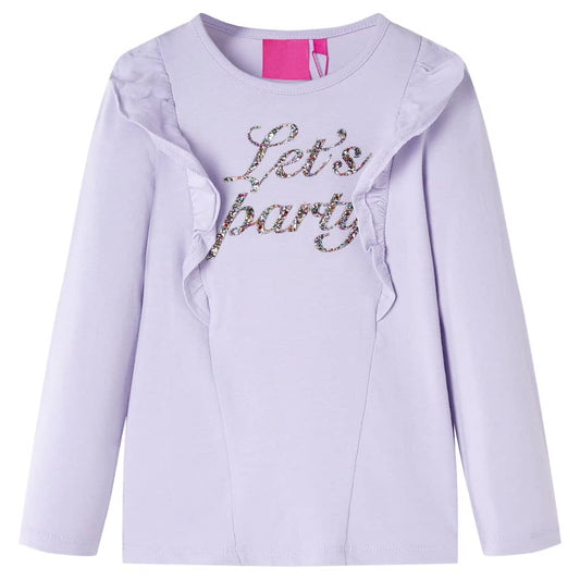 Kids' T-shirt with Long Sleeves Light Lilac 116